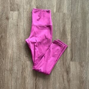 Zyia Active Brilliant Hi-Rise 7/8 Leggings Size 6-8 Pink Purple 24" Cutout Calf